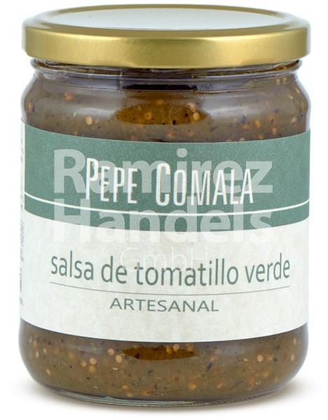 Scharfe Salsa Grüne Tomate PEPE COMALA 465 g (MHD 12 SEP 2026)