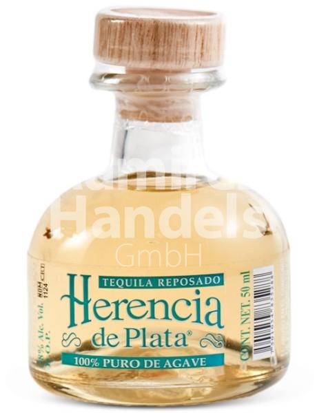 Tequila Herencia de Plata Reposado 100% Agave 38% vol. 50 ml