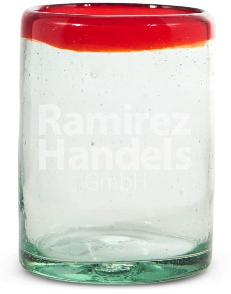 Hand Blown Mexican Glass RED (8 x 10 cm)