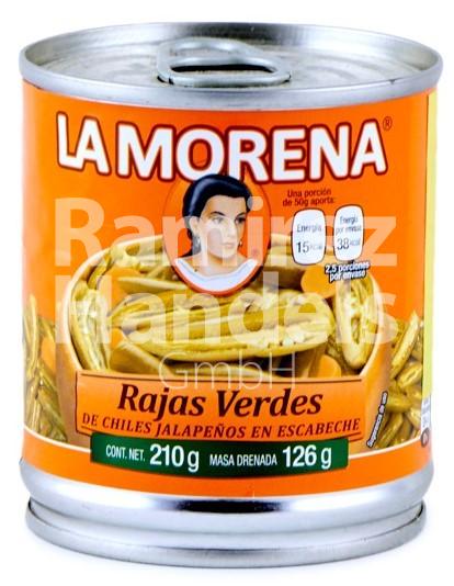 Chile Jalapeno en Rajas La Morena 210 g