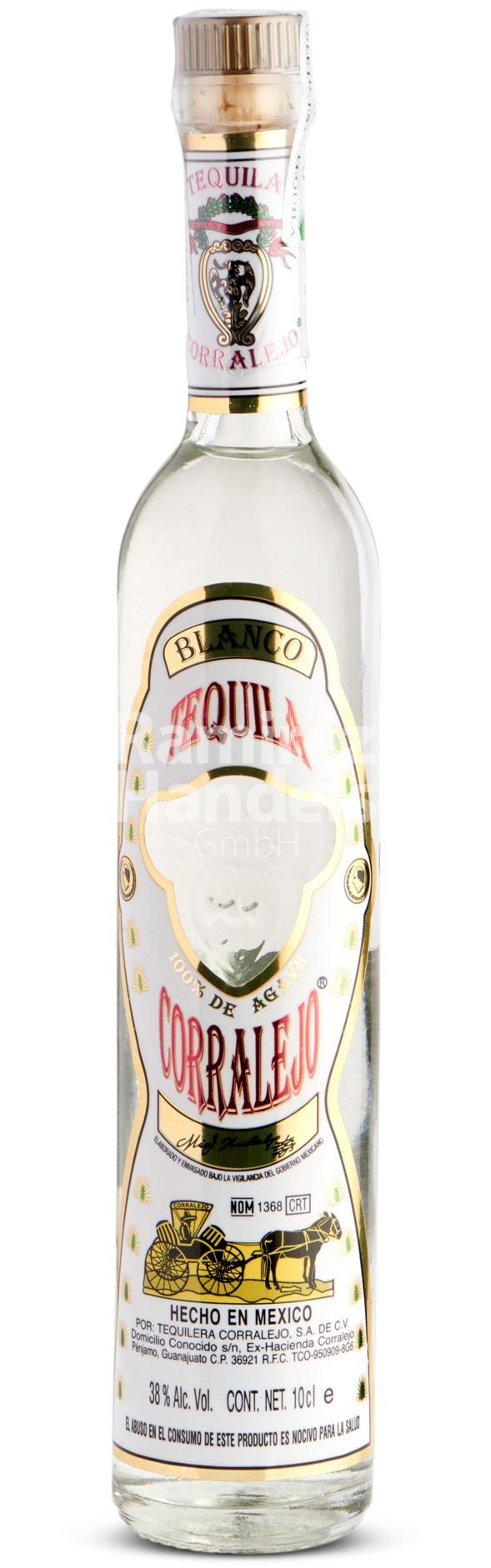 MINI Tequila CORRALEJO BLANCO 100% Agave 38% vol. 100 ml (MINI) | Mexhaus