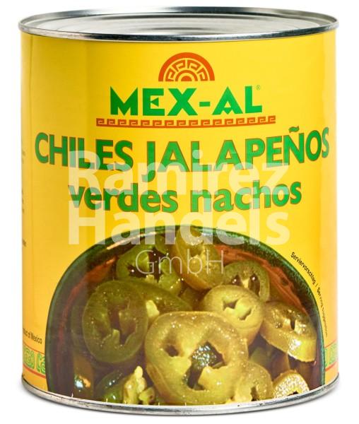 Chili Jalapeno Nachos (in Scheiben) MEX-AL 2,8 kg Dose [MHD 11 JUL 2026]