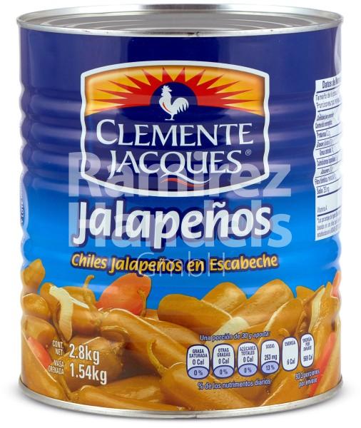 Chile Jalapeño Entero CLEMENTE JACQUES 2800 gr Lata (CAD 20 AGO 2023)