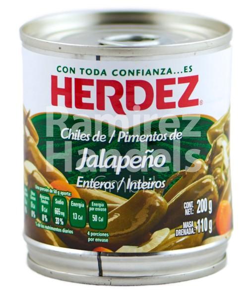 Chili Jalapeno ganze Schote Herdez 200 g (MHD 10 AUG 2024)