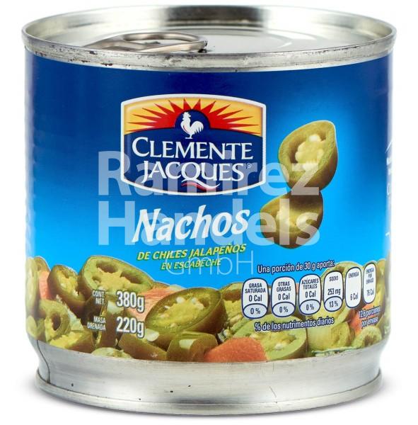 Chili Jalapeno Nachos (sliced) CLEMENTE JACQUES 220 gr. Can (EXP 19 JULY 2024)
