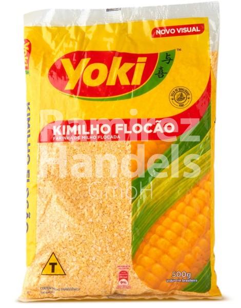 Corn flour flakes Farinha de Milho Kimilho Flocäo YOKI 500 g (EXP 16 AUG 2024)