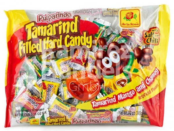 Tamarind candy - Pulparindo Bonbons DE LA ROSA 100 pcs. (340 g) (EXP 01 MARCH 2025)