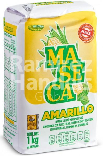 Maseca AMARILLA (Maismehl aus gelbem Mais) 1 kg (MHD 10 JUN 2022)