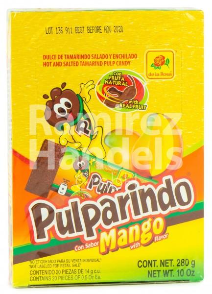 Tamarind candy - Pulparindos with mango DE LA ROSA 20 pcs. (280 g) (EXP 01 JUL 2023)