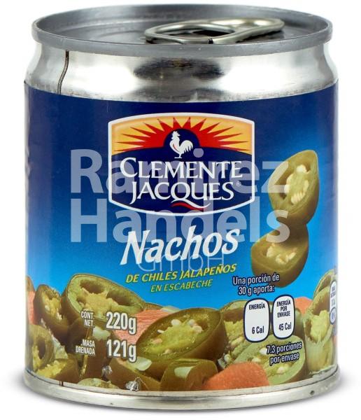 Chili Jalapeno Nachos (sliced) CLEMENTE JACQUES 220 gr. Can (EXP 20 JULY 2024)