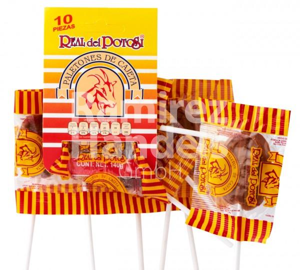 Lollipops - Paletones Cajeta REAL DEL POTOSI 10 pcs.