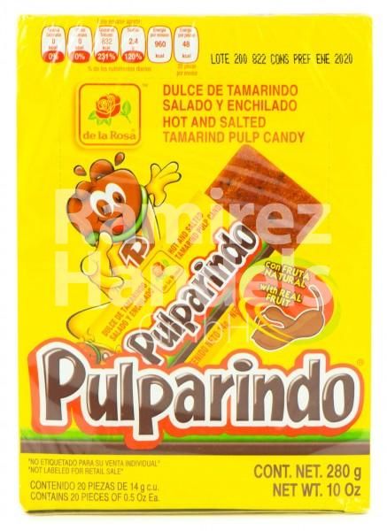 Tamarind Candy - Classic Pulparindos DE LA ROSA 280 g (20 pcs.) (EXP 01 NOV 2023)