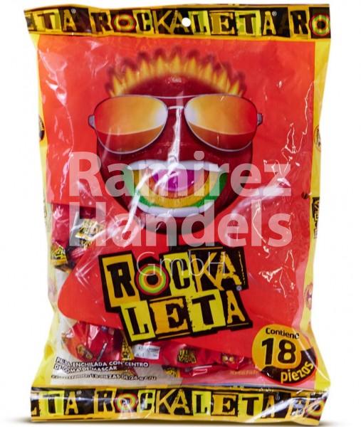 Lollipops with chili - Rockaleta SONRICS 18 pcs. (539 g) (EXP 29 MAY 2023)