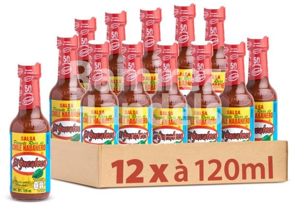 Red Salsa Habanero El Yucateco BOX 12 pcs. 120 ml each