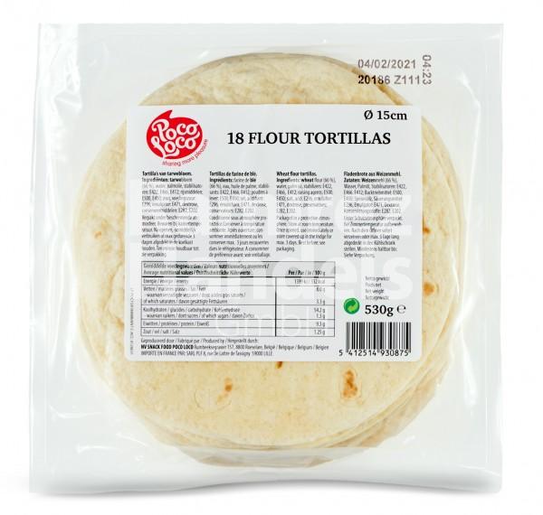 Wheat tortillas POCO LOCO 15 cm (18 St.) (EXP 09 APR 2023)