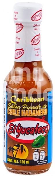 Salsa Habanero Caribbean EL YUCATECO 120 ml [EXP 17 MAY 2025]
