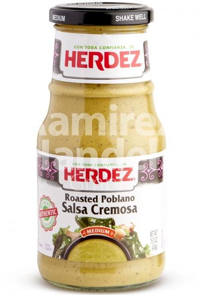 Roasted Poblano sauce HERDEZ 434 g (EXP 01 MARZ 2023)