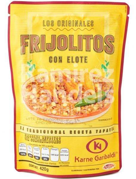 Frijoles Bayos Refritos con Elote Blanco GARIBALDI 420 g [CAD 01 NOV 2025]