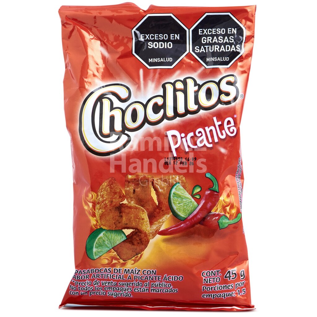 [CO0083] CHOCLITOS Maistortilla Scharf Chips 45 g