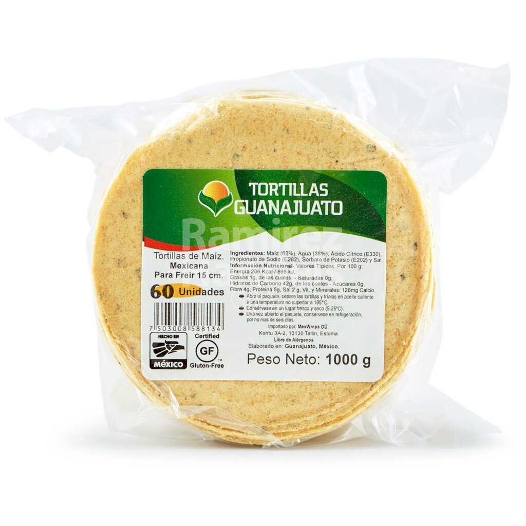 [MX0048] Tortillas de maiz amarillo especiales para freir Guanajuato