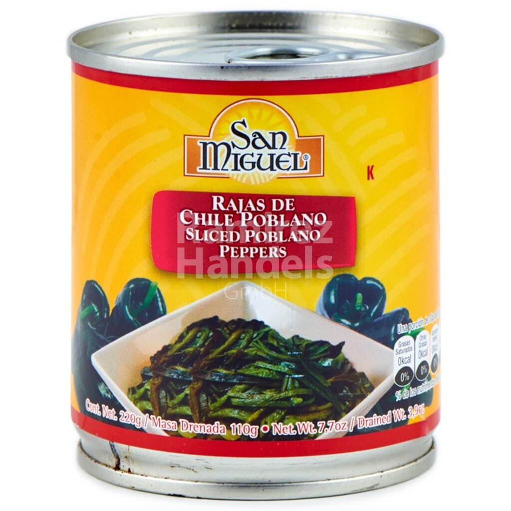 [MX0093] Chile Poblano en Rajas San Miguel 220 g
