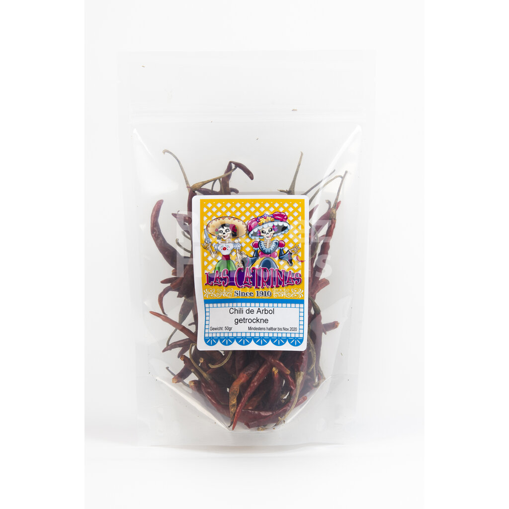Chili de Arbol getrocknet LAS CATRINAS 50 g