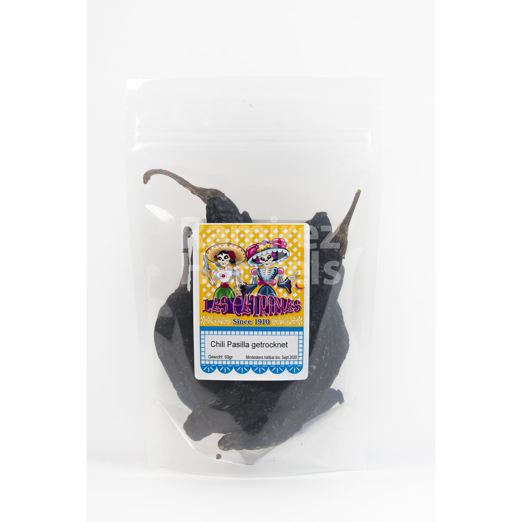 [MX0101] Chili Pasilla seco LAS CATRINAS 60 g