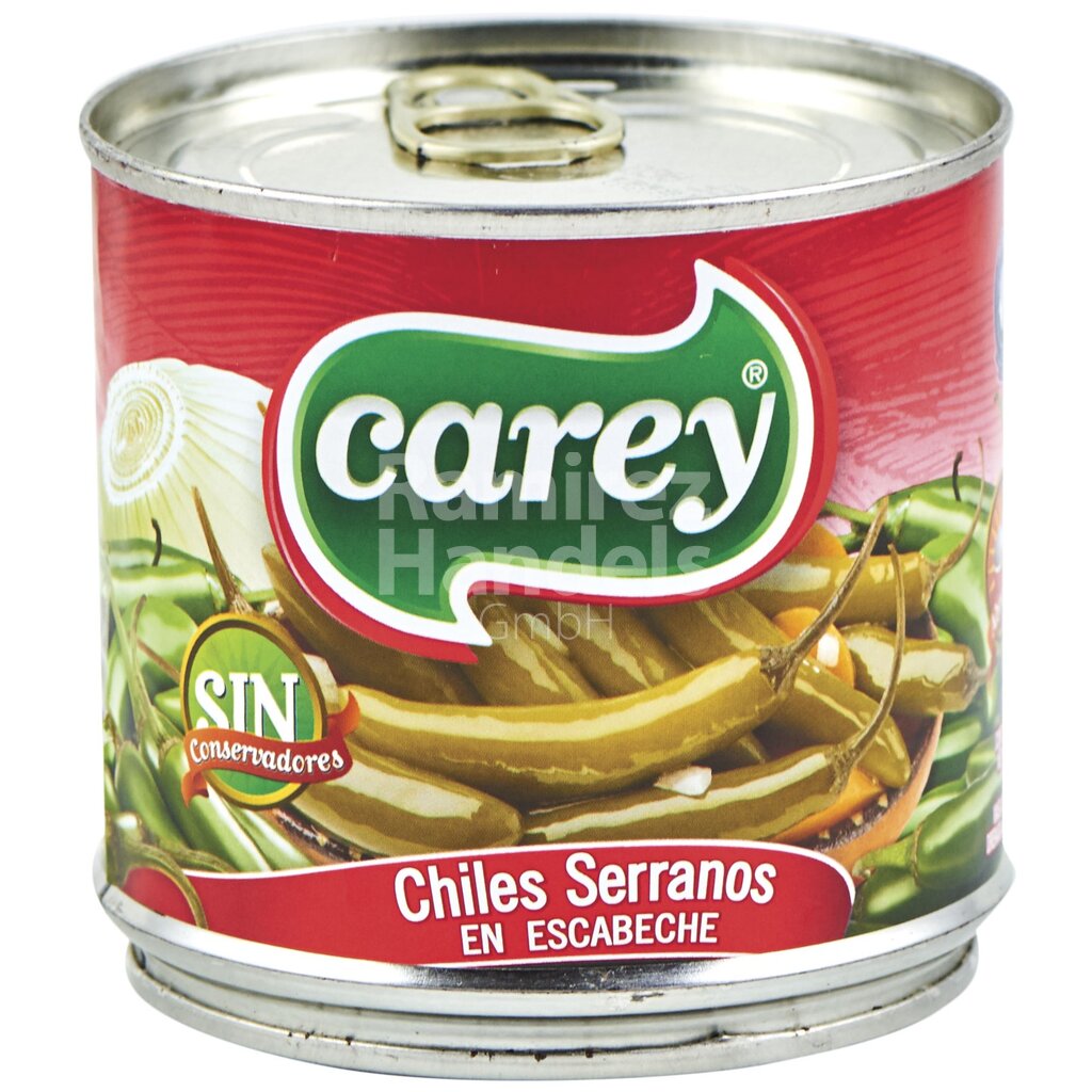 Chili SERRANO ganze Schote Carey 380 g