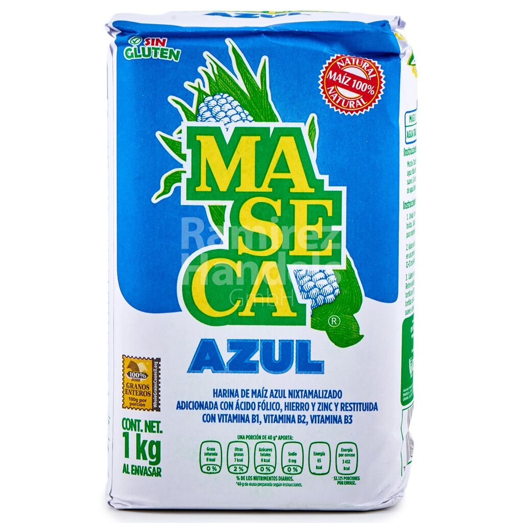Maseca BLAUES Maismehl für Tortillas 1 kg