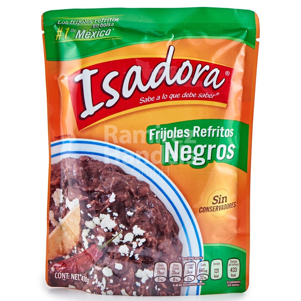 [MX0357] Frijoles Refritos Negros Isadora 400 g