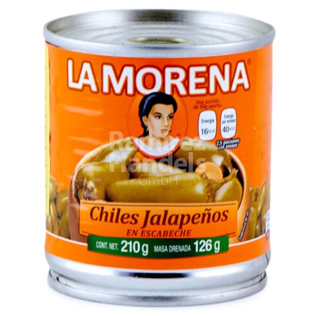 [MX0383] Chili jalapeño whole pod LA MORENA 210 g