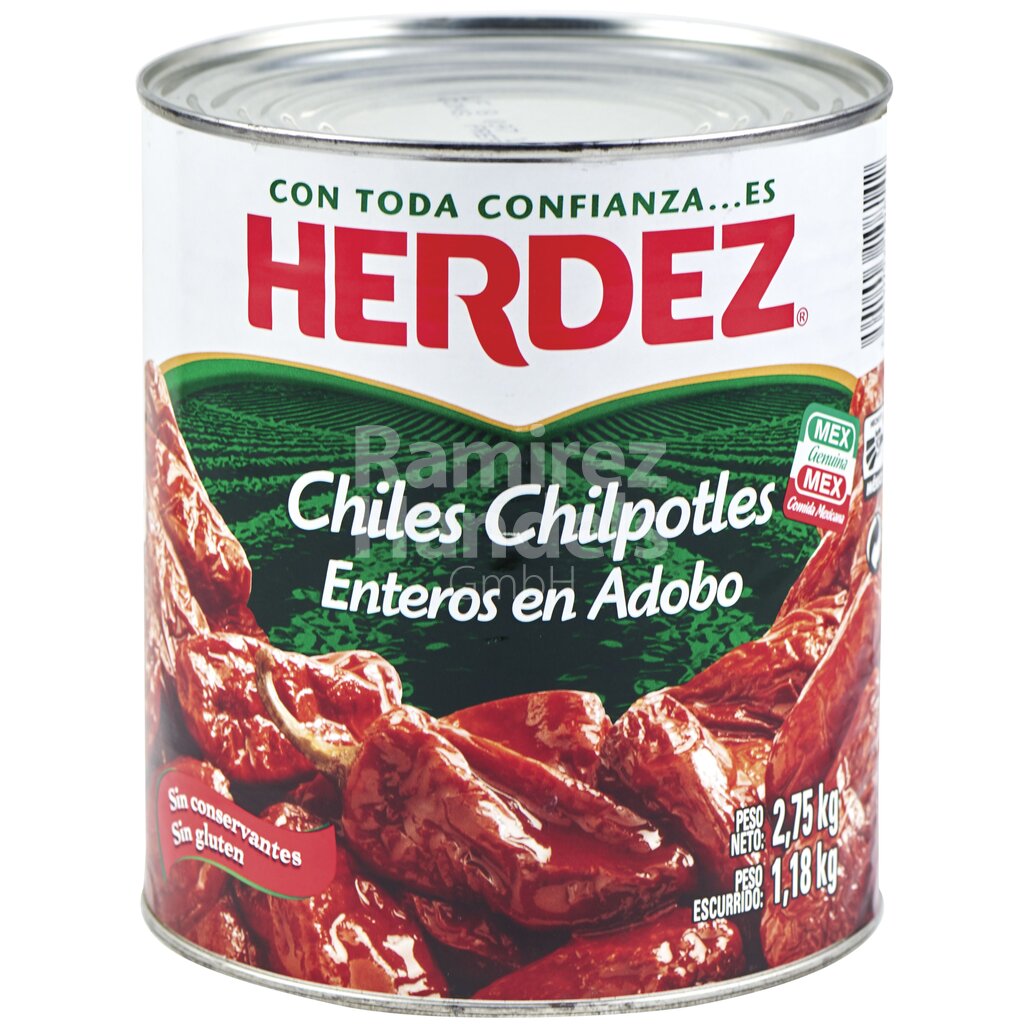 [MX0545] Chili Chipotles in adobo - marinated HERDEZ 2.8 kg