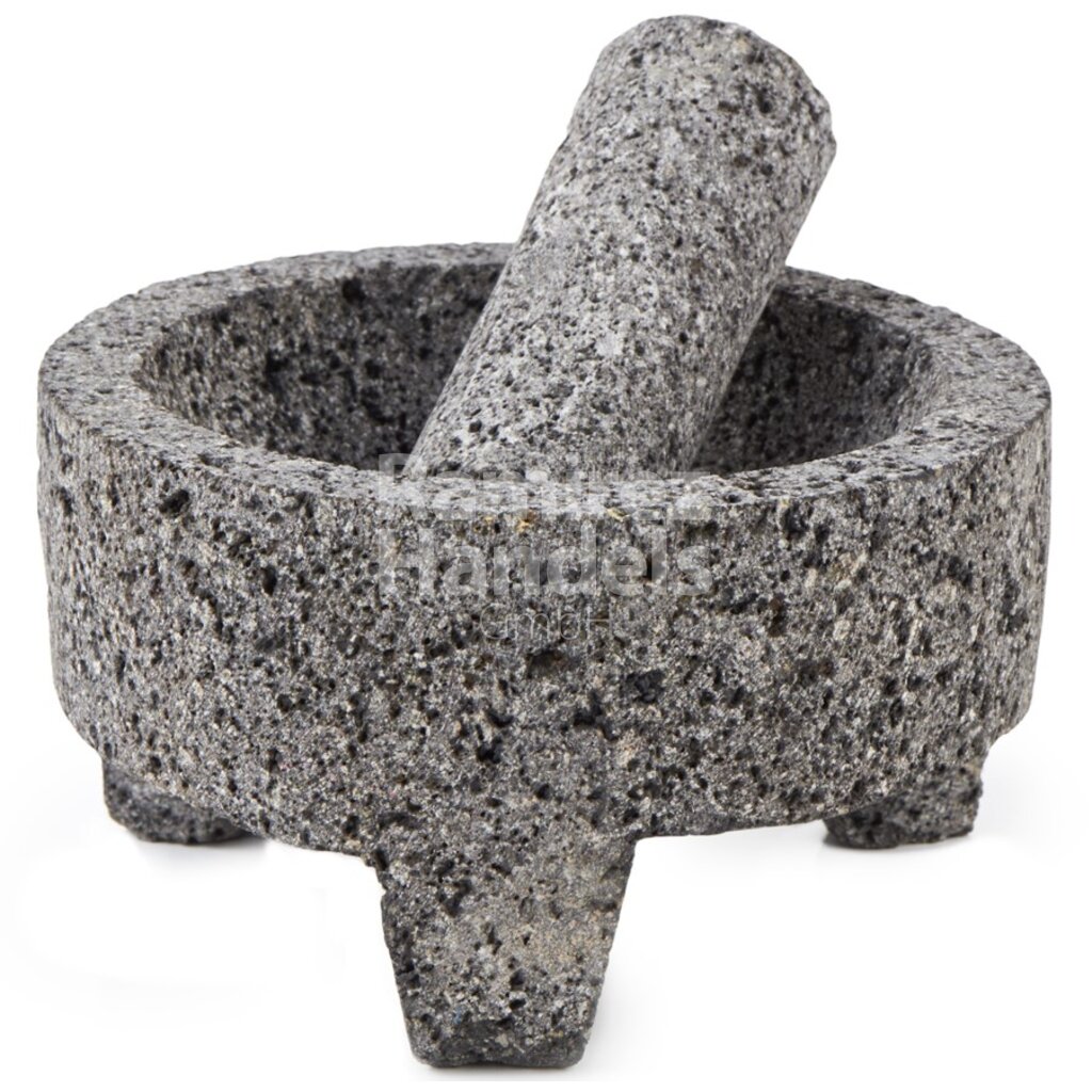 [MX1044] Mortar from volcanic stone (Molcajete) Small - 13 cm diameter