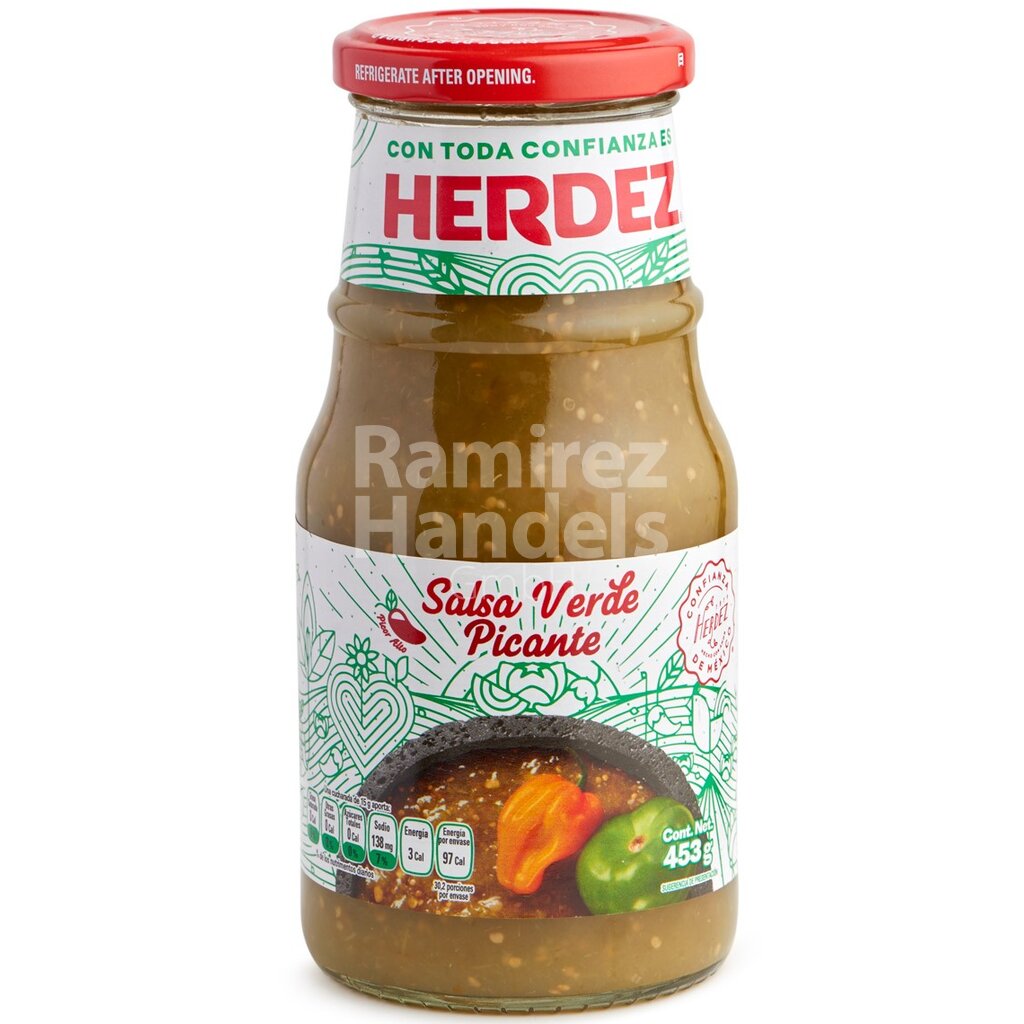 Salsa Verde SCHARF Herdez GROß 453 g