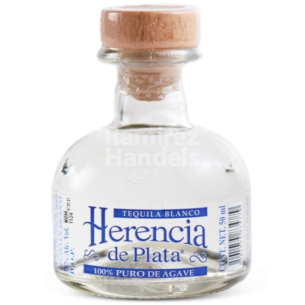 [MX1158] Tequila Herencia de Plata Blanco 100% Agave 38% vol. 50 ml