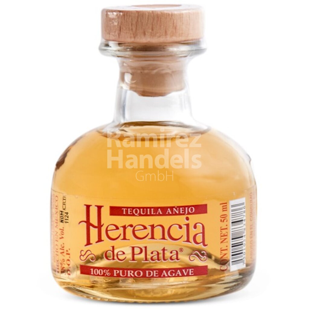 Tequila Herencia de Plata Anejo 100% Agave 38% vol. 50 ml