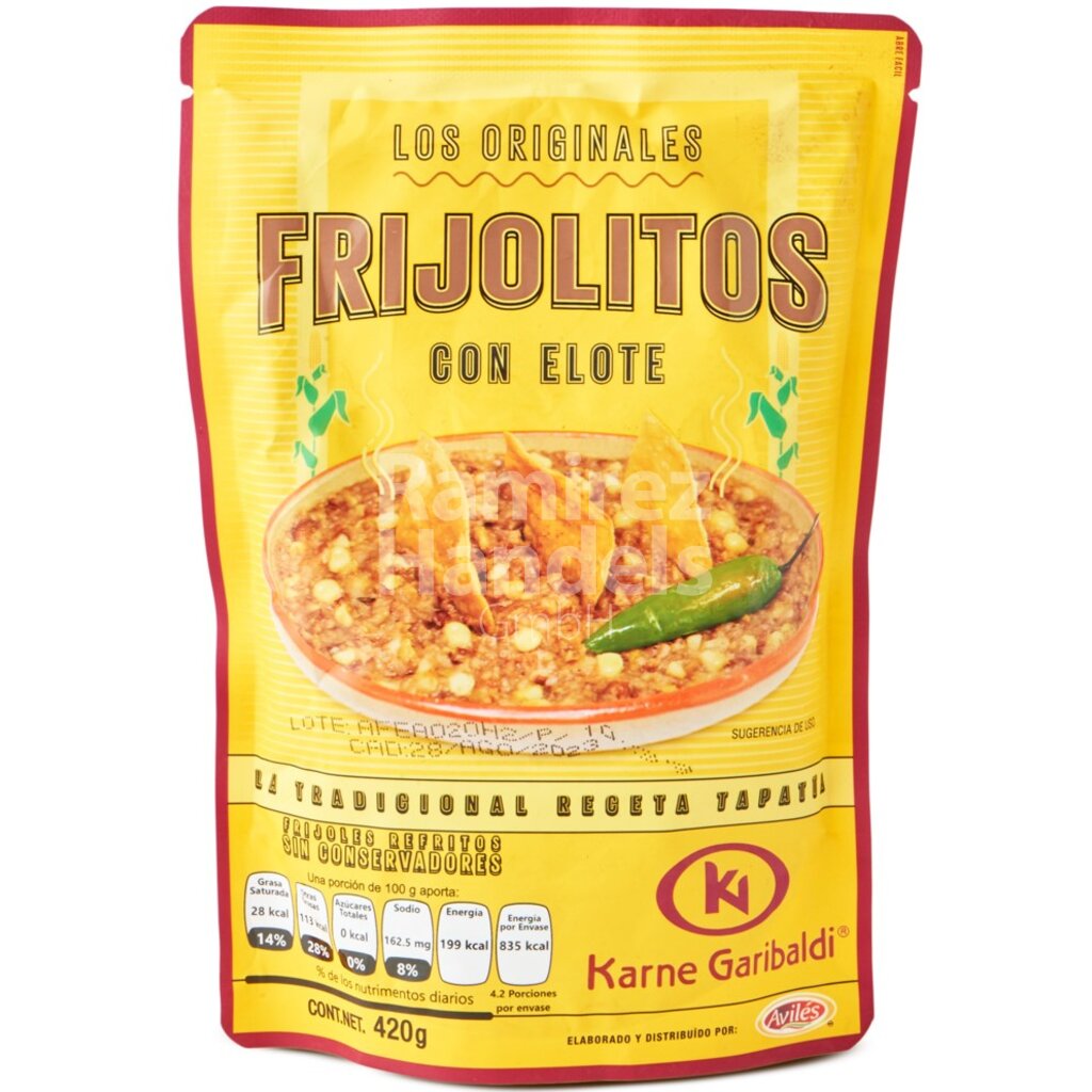 HELLES Bohnenmus MIT ELOTE (frijoles refritos) GARIBALDI 420 g