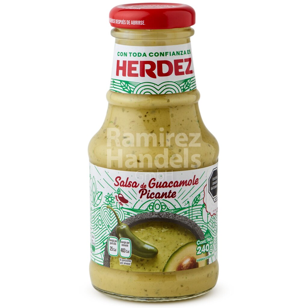 [MX1288] Salsa guacamole Hot HERDEZ 240 g