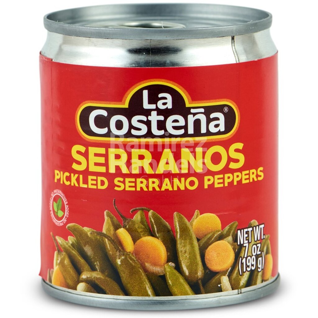 [MX1385] Chili Serrano whole pod LA COSTENA 199 g