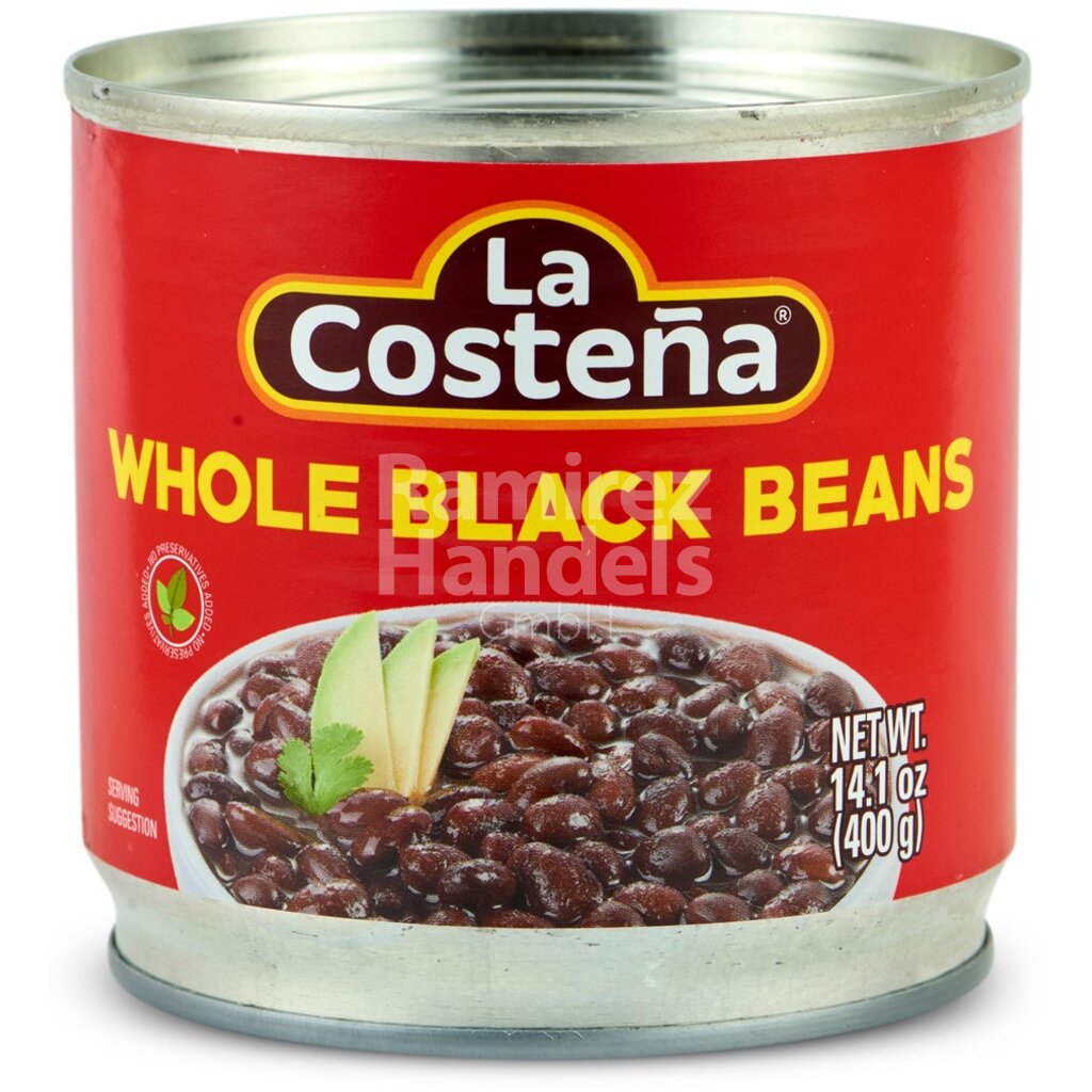 Ganze Schwarze Bohnen (Frijoles Enteros Negros) LA COSTENA 400 g