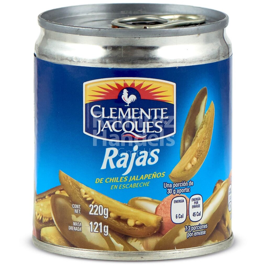 [MX1494] Chili Jalapeno in Streifen CLEMENTE JACQUES 220 gr Dose