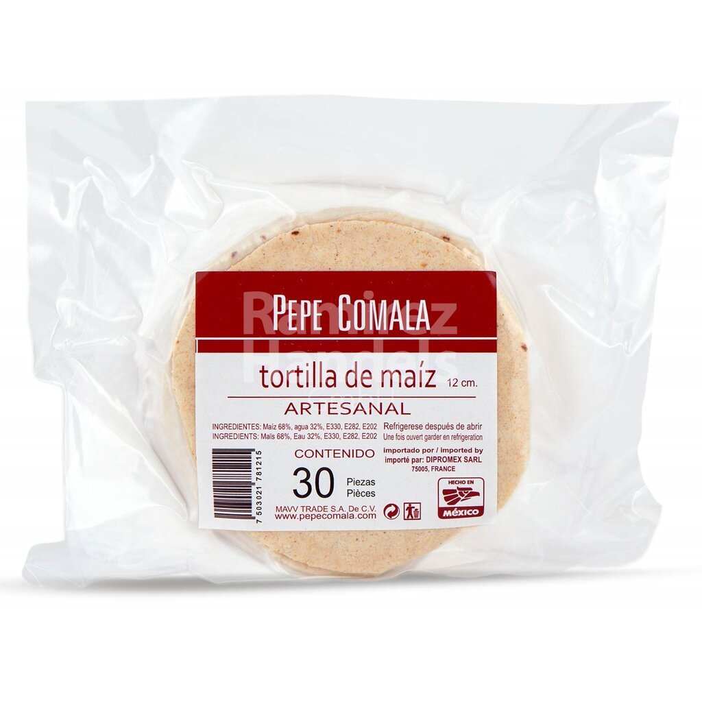 Weiße Maistortillas 12 cm PEPE COMALA 30 St (ca. 500 g)