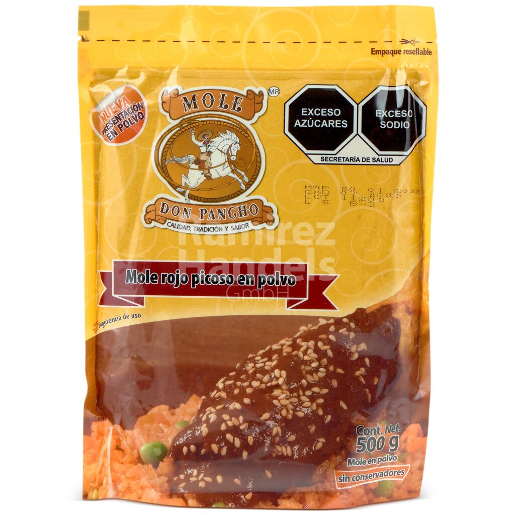 [MX1587] Rote Mole SCHARF Don Pancho (in Pulverform) 500 g Beutel