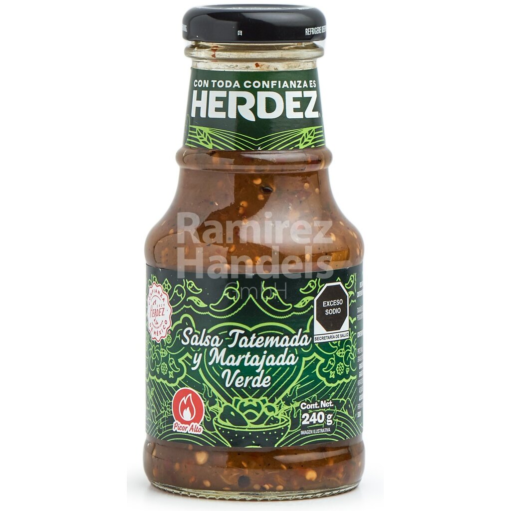 Salsa VERDE Tatemada & Martajada HERDEZ 240 g Vidrio
