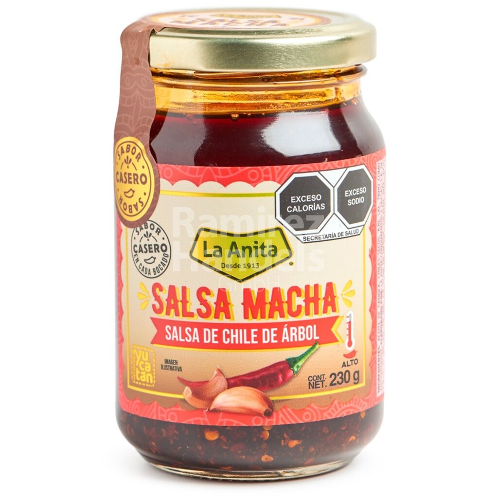 Salsa Macha aus CHILI DE ARBOL La Anita 230 g