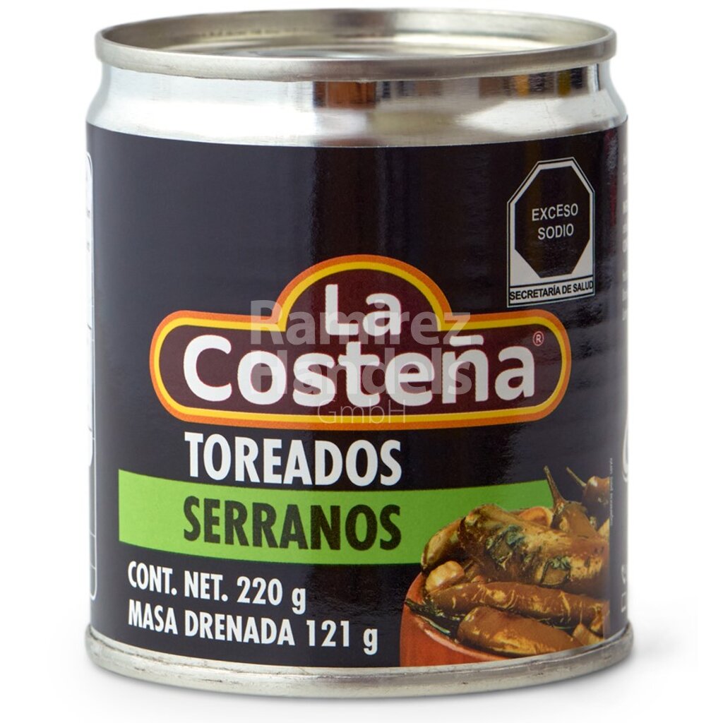 [MX1882] Chilli Serrano grilled (Toreados) LA COSTENA 220 g [MHD 11 NOV 2025]
