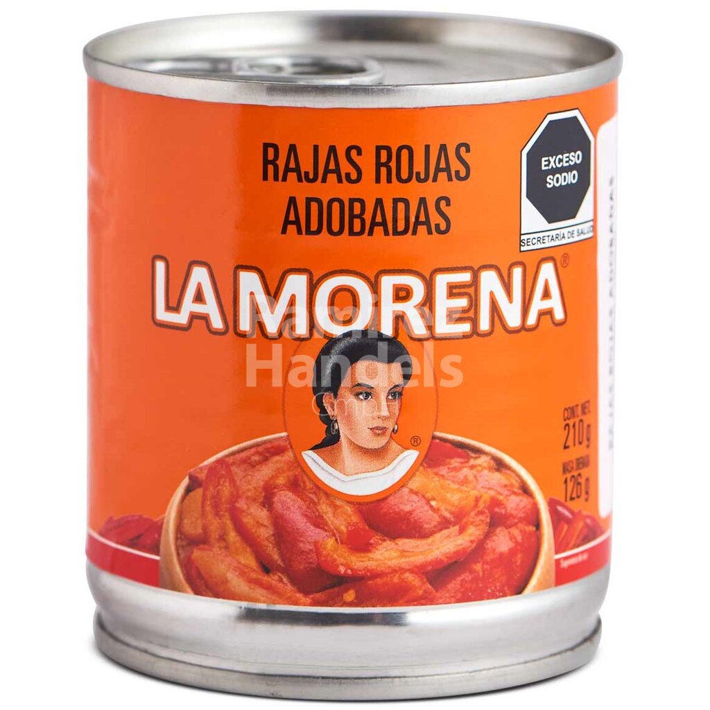 [MX2106] Chile Jalapeno Rajas Rojas Adobadas La Morena 210 g