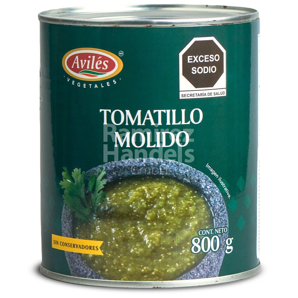 [MX2147] Tomatillos Grüne Tomaten gehackt AVILES 800 g