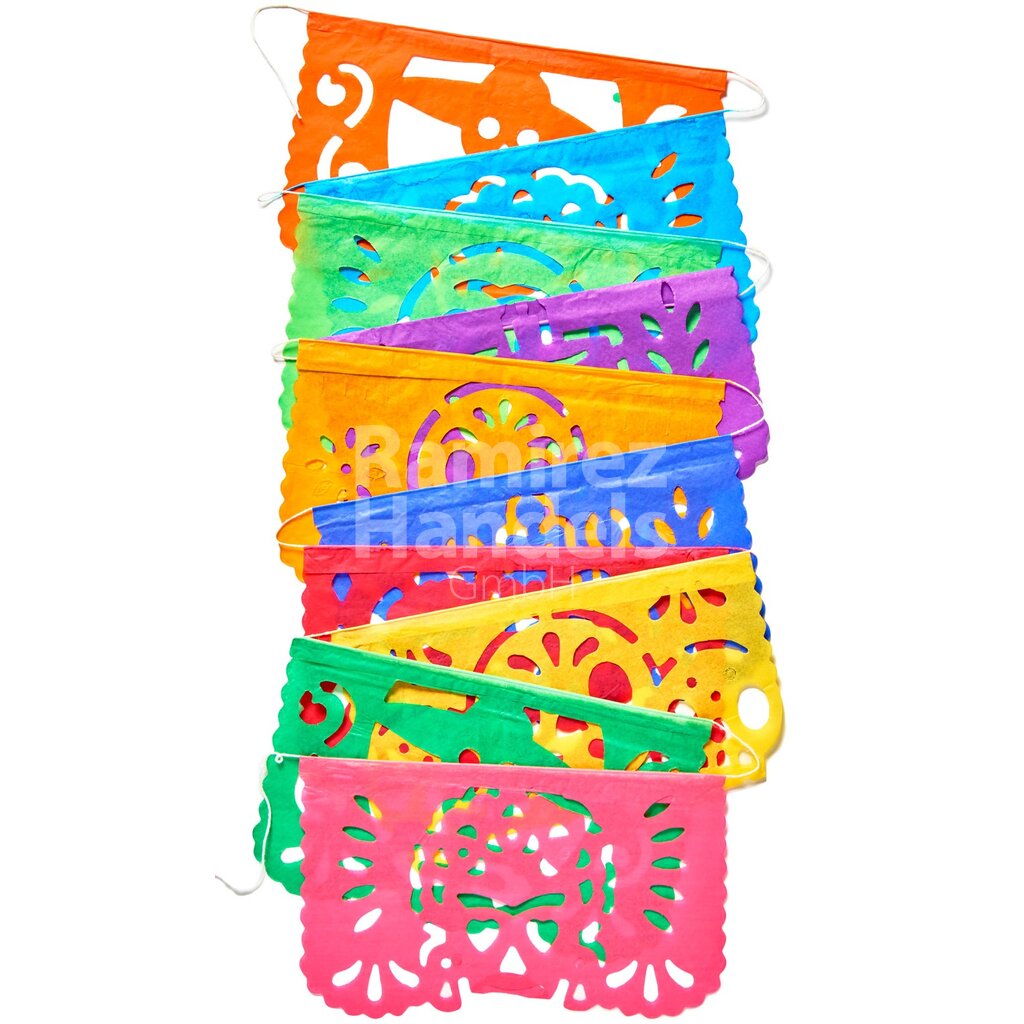 [MX2186] Papel Picado Dia de Muertos  Hecho a Mano Artemex 5m (18x11cm)
