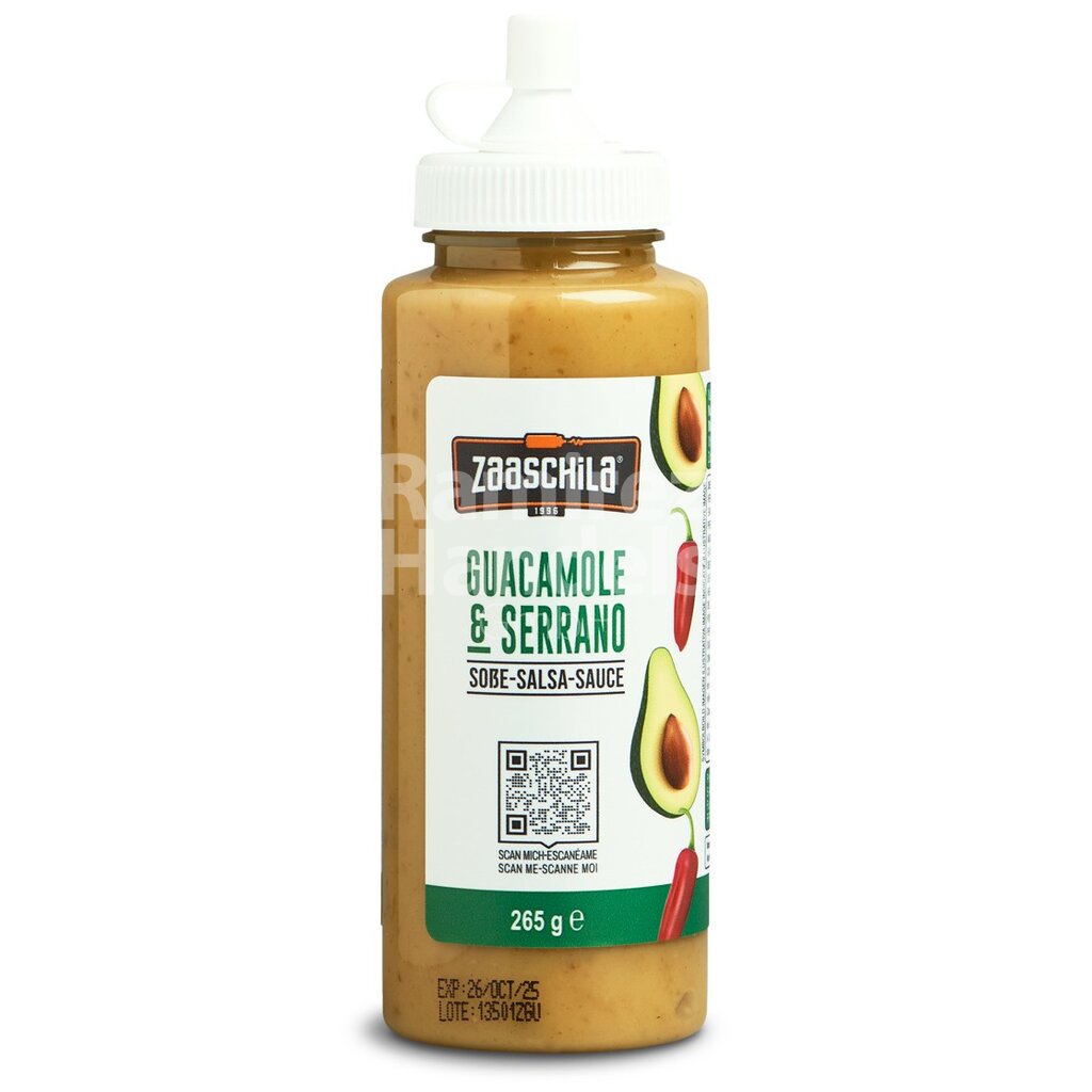 [MX2198] Sauce GUACAMOLE & SERRANO ZAASCHILA 265 g